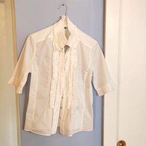 100% Cotton Ruffle Women's Blouse